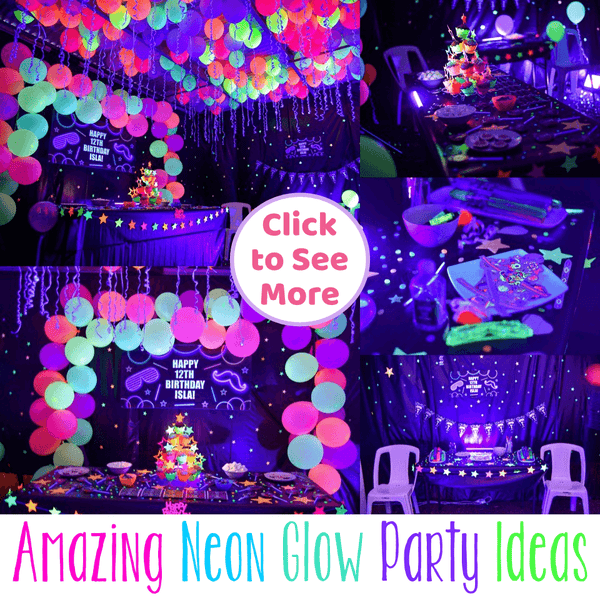 Neon party  Neon party, Neon birthday party, Neon party decorations