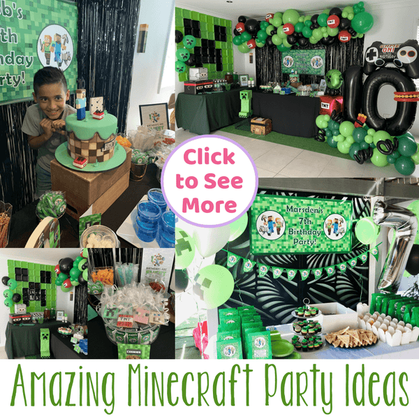 20 Kids Minecraft Party Ideas - Birthday - Pretty My Party