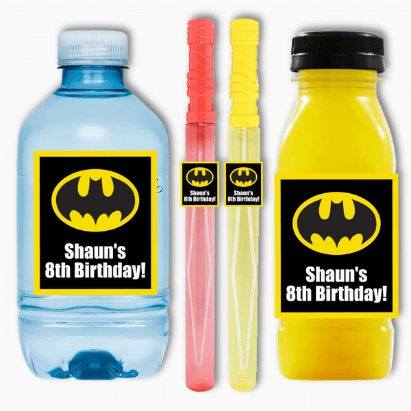 Batman Water Bottle Labels, Batman Bottle Labels, Water Labels