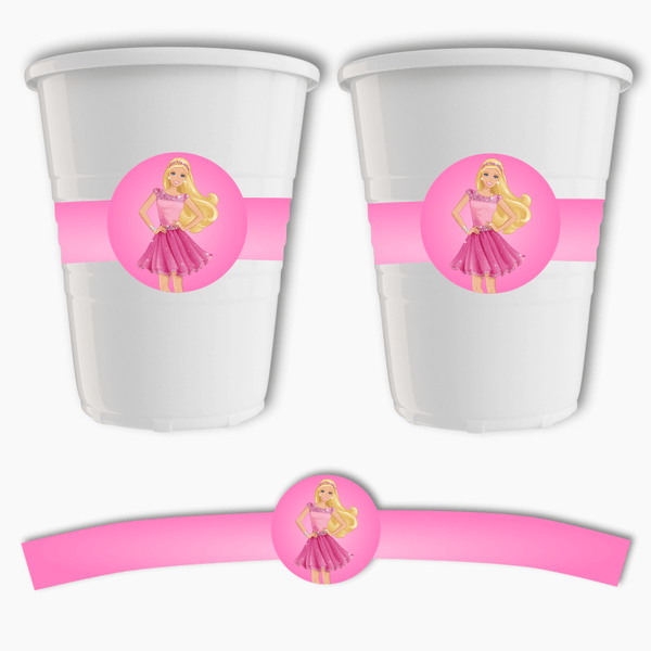 barbie plastic cups