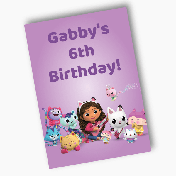 Personalised Gabby's Dollhouse Birthday Party Posters