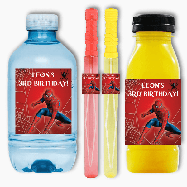 Spiderman Bottle Labels Drink Labels Spiderman Party Spiderman Birthday  Spiderman Favors Water Label Spiderman Theme Superhero 