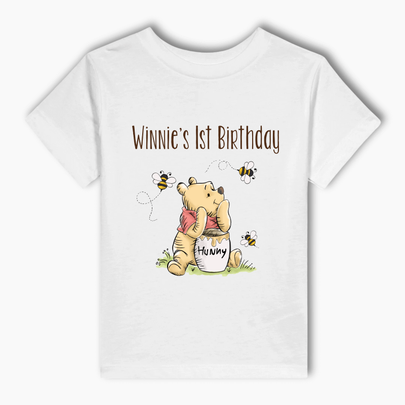 Personalised Classic Winnie the Pooh Party Adults T-Shirt