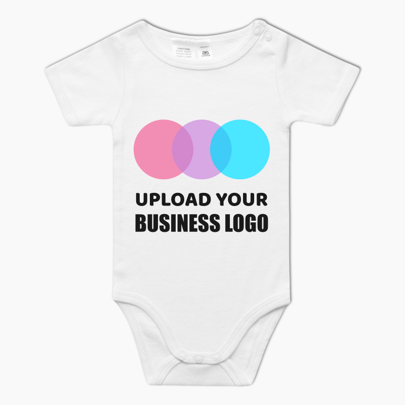 Personalised Business &amp; Company Logo Baby One-Piece Romper