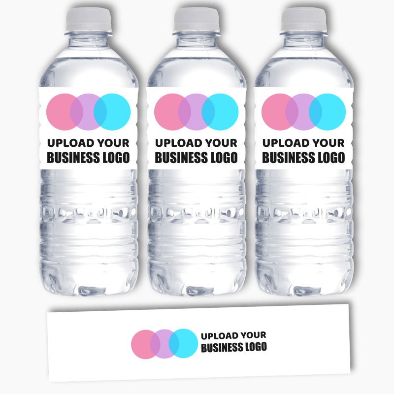 Personalised Business &amp; Company Logo Water Bottle Labels