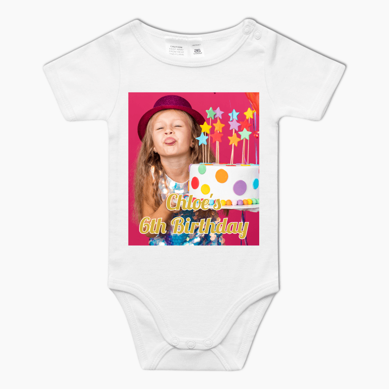 Personalised Create Your Own Party Baby One-Piece Romper