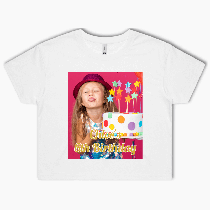 Personalised Create Your Own Party Crop Shirt