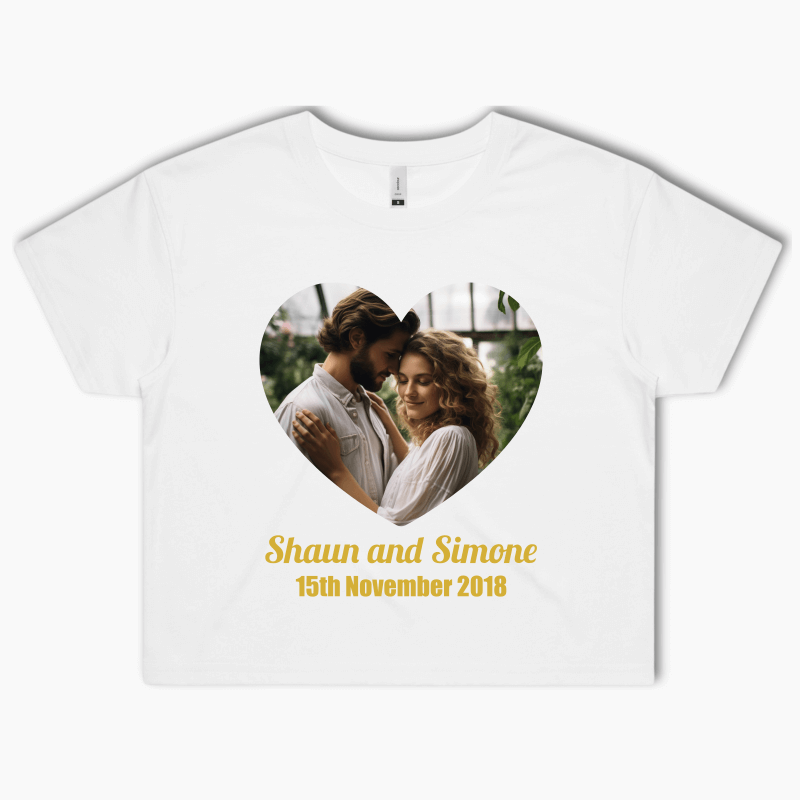 Personalised Create Your Own Wedding Crop Shirt