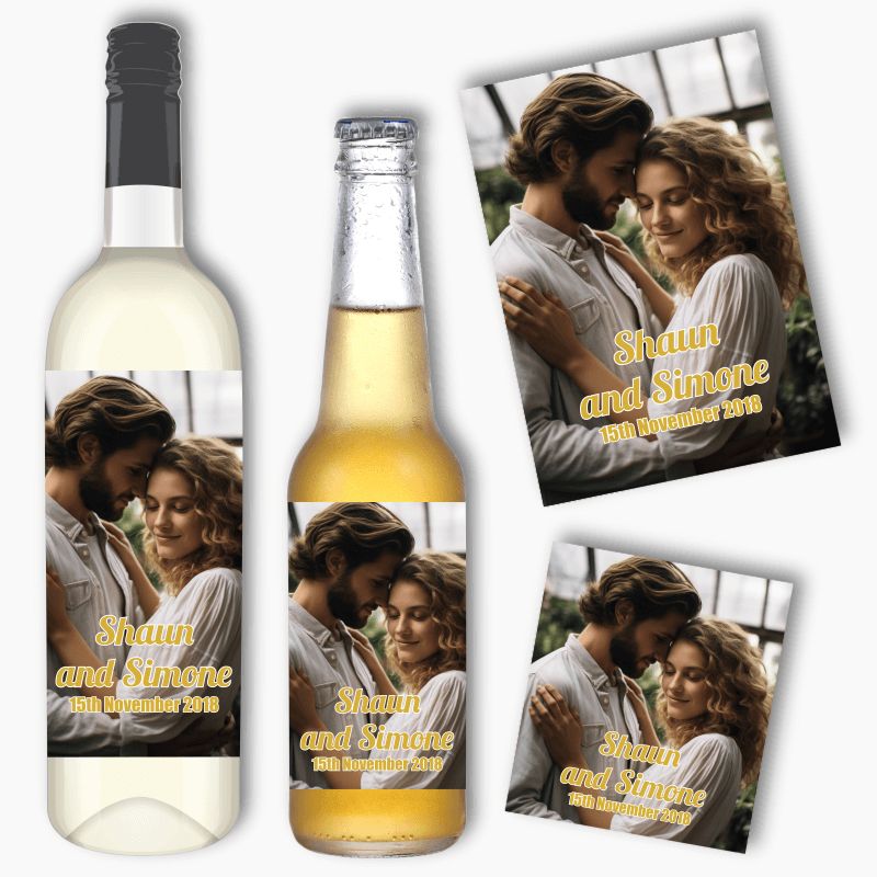 Personalised Create Your Own Wedding Wine &amp; Beer Labels