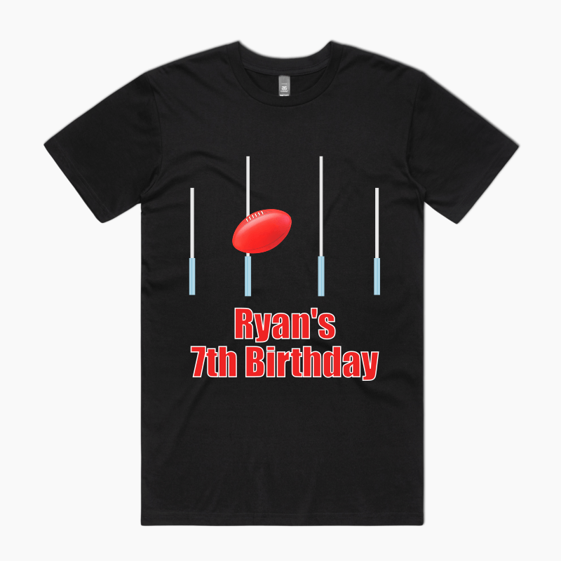 Personalised Aussie Rules Football Party Adults T-Shirt