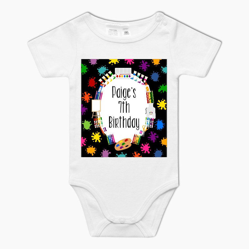 Personalised Art Baby One-Piece Romper