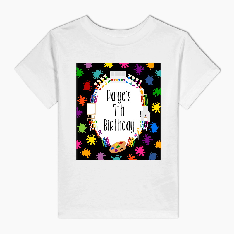 Personalised Art Party Adults T-Shirt