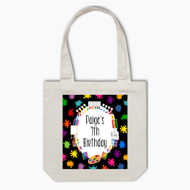 Personalised Art Party Tote Bag