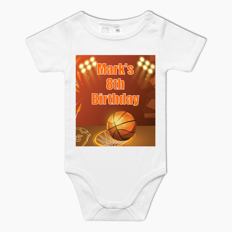 Personalised Basketball Baby One-Piece Romper