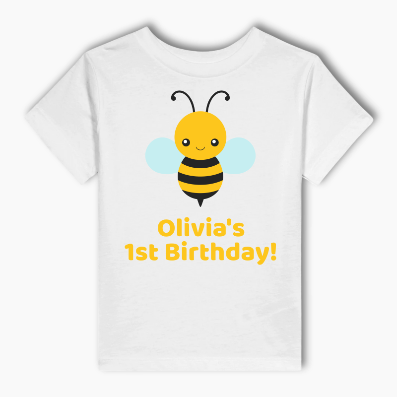 Personalised Buzzy Bee Party Kids T-Shirt