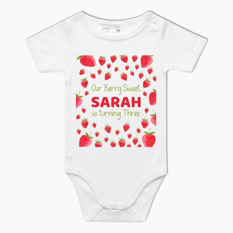 Personalised Berry Sweet Baby One-Piece Romper