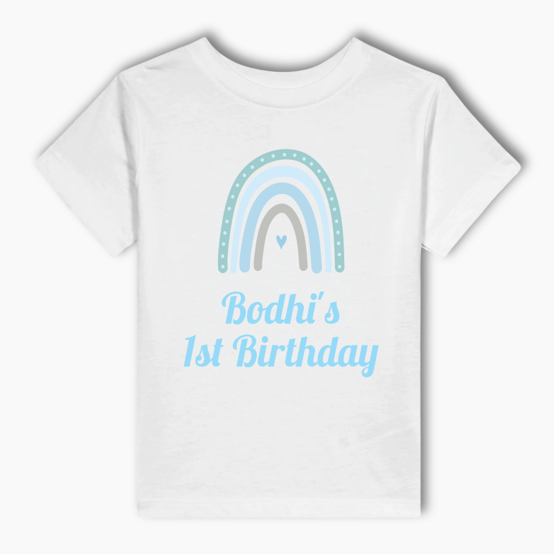 Personalised Boho Rainbow Party Kids T-Shirt