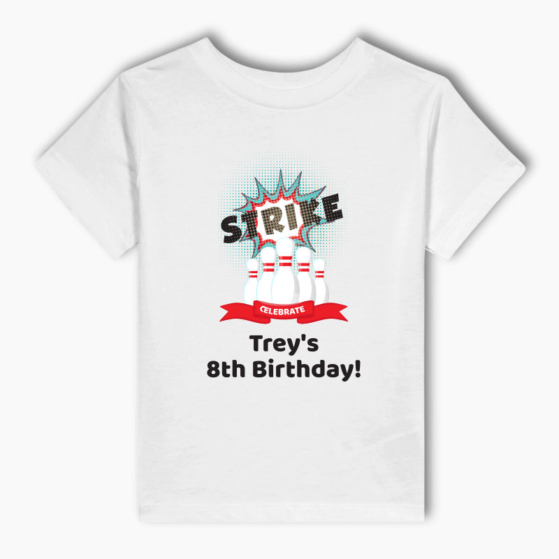 Personalised Bowling Party Adults T-Shirt