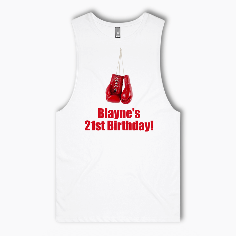 Personalised Boxing Party Tank Singlet