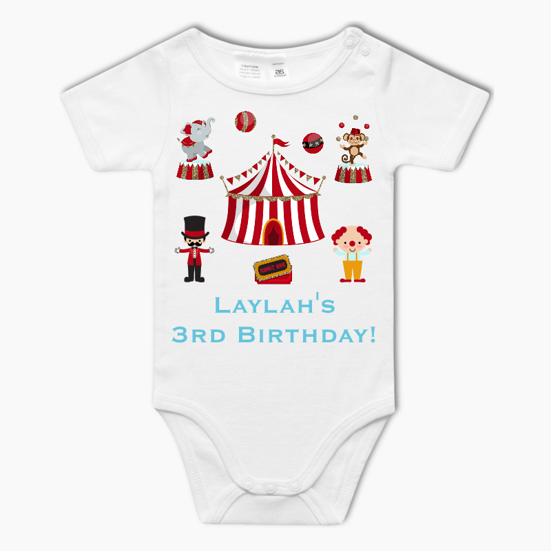 Personalised Carnival Baby One-Piece Romper