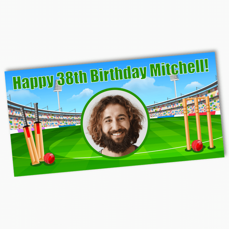 Personalised Cricket Party Banners with Photo