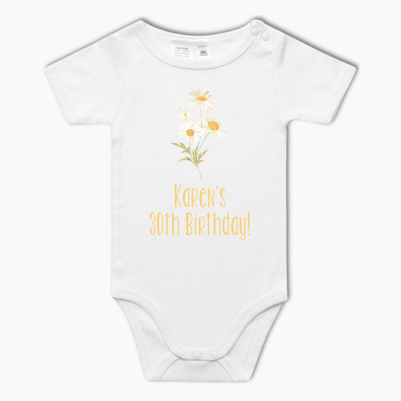 Personalised Daisy Baby One-Piece Romper