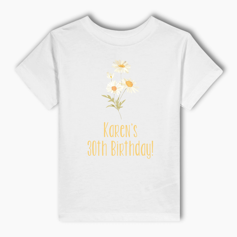 Personalised Daisy Party Adults T-Shirt