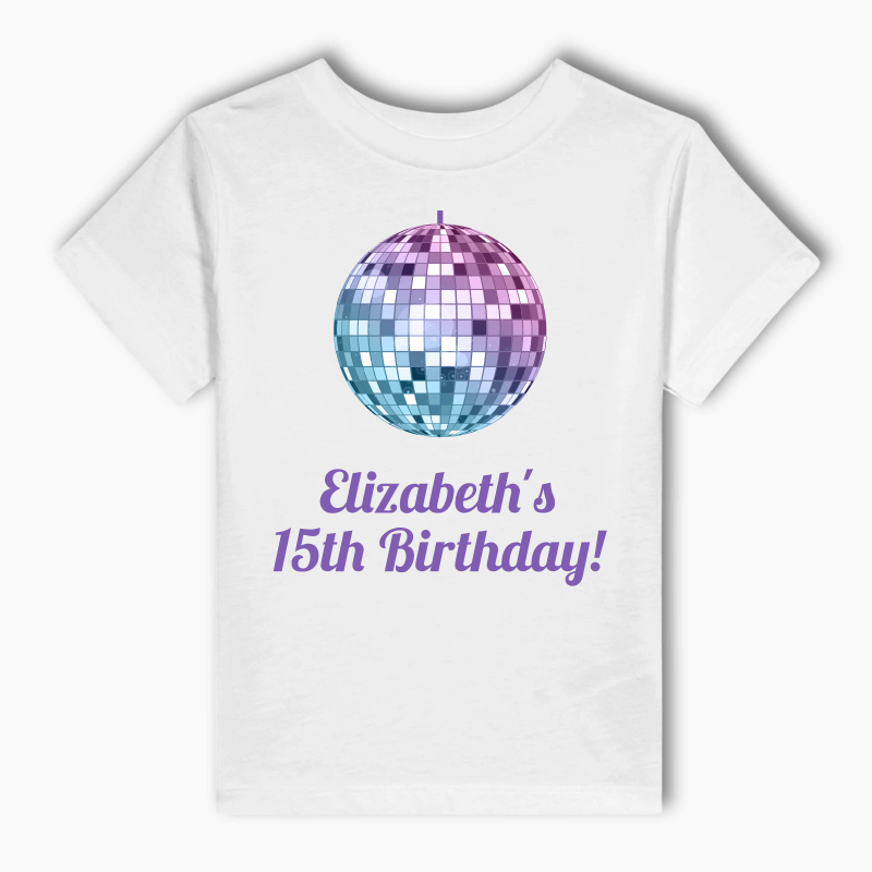 Personalised Disco Ball Party Kids T-Shirt