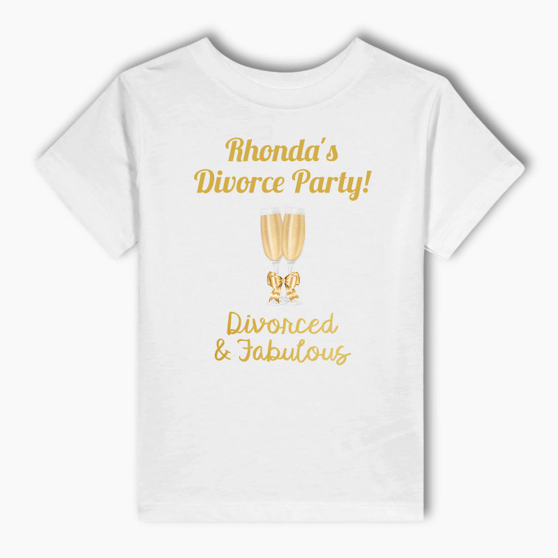 Personalised Divorced and Fabulous Party T-Shirt