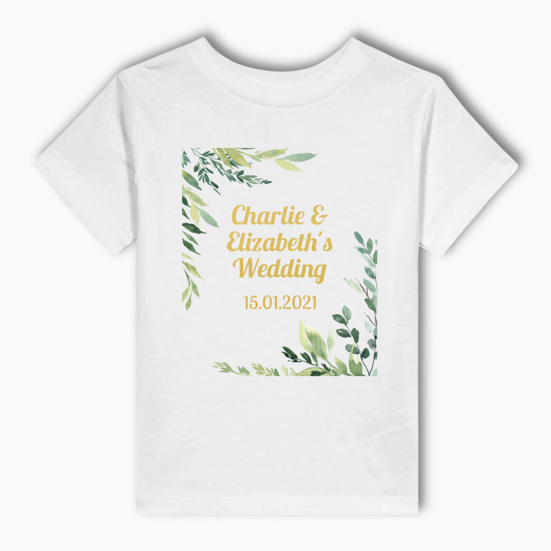 Personalised Eucalyptus Leaves Adults Party T-Shirt