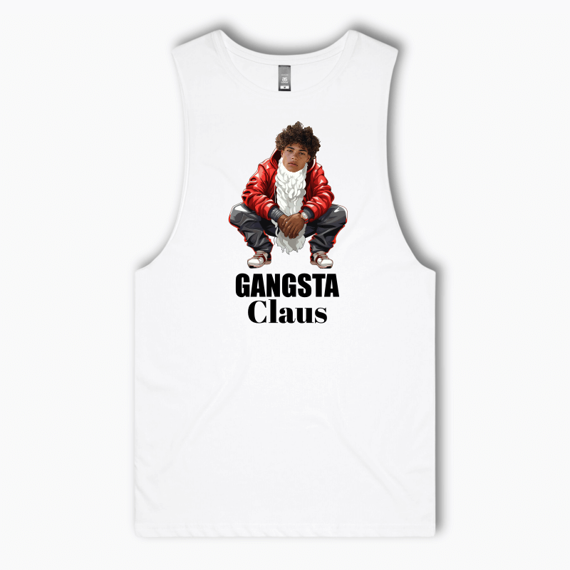 Personalised &#39;Gangsta Claus&#39; Christmas Tank Singlet