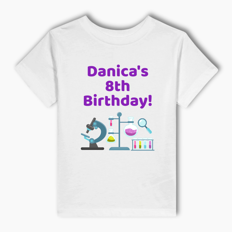 Personalised Science Party Adults T-Shirt