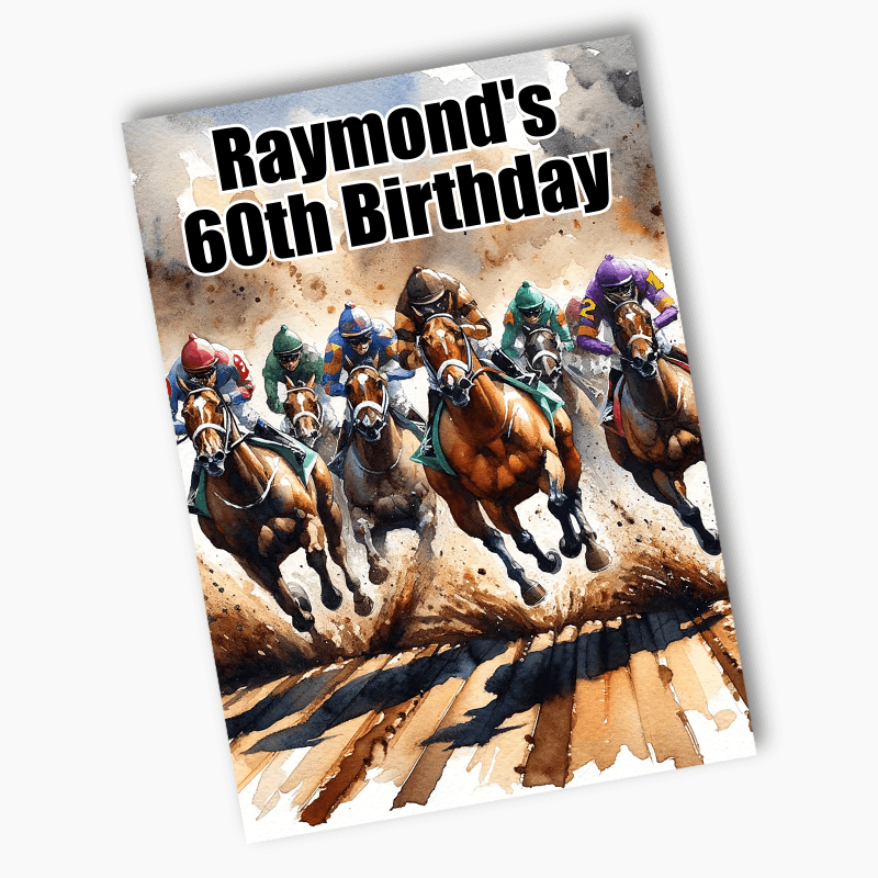 Personalised Horse Racing Party Posters