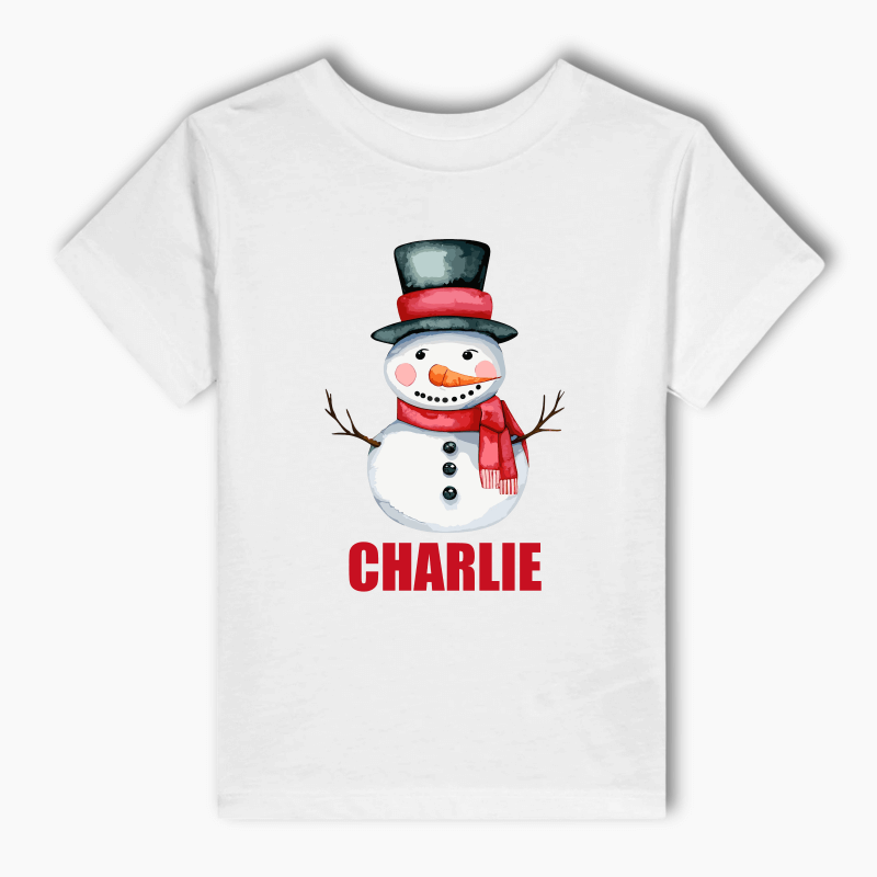 Personalised Kids Christmas T-Shirt with Name