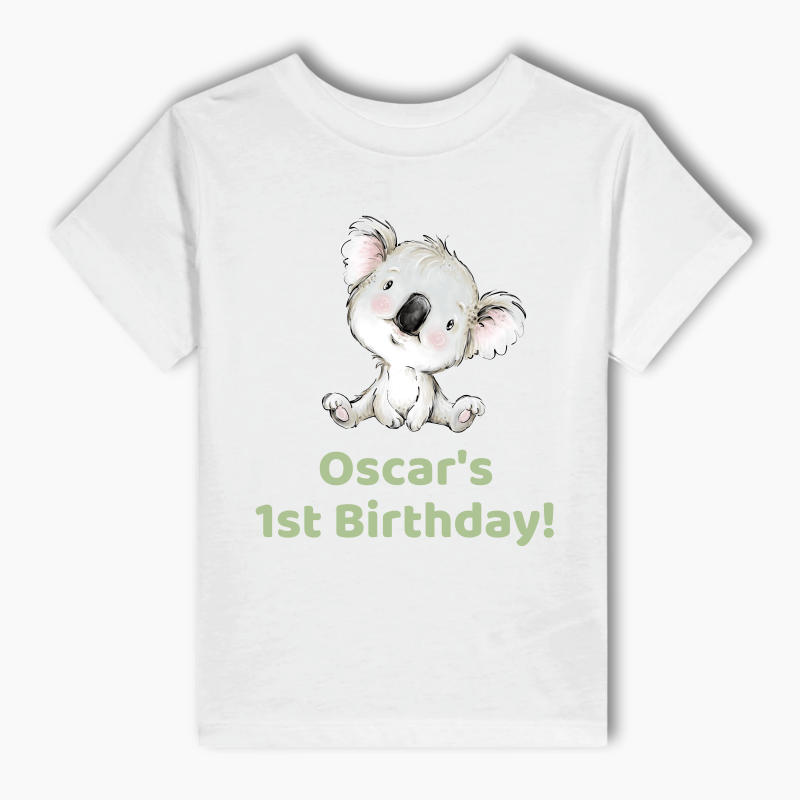 Personalised Koala Bear Party Adults T-Shirt