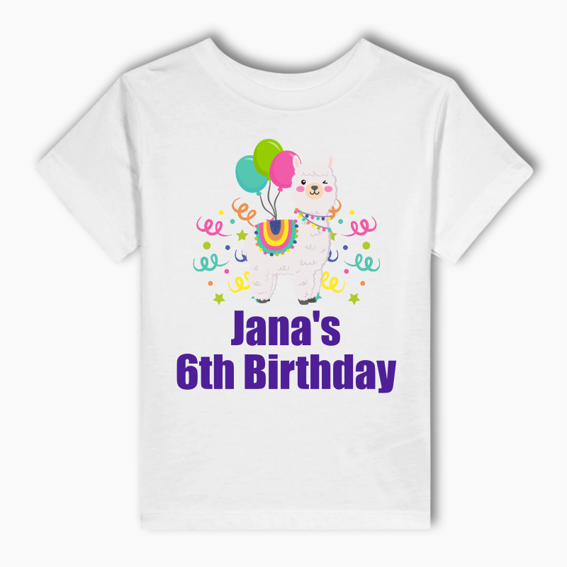 Personalised Llama Party Adults T-Shirt