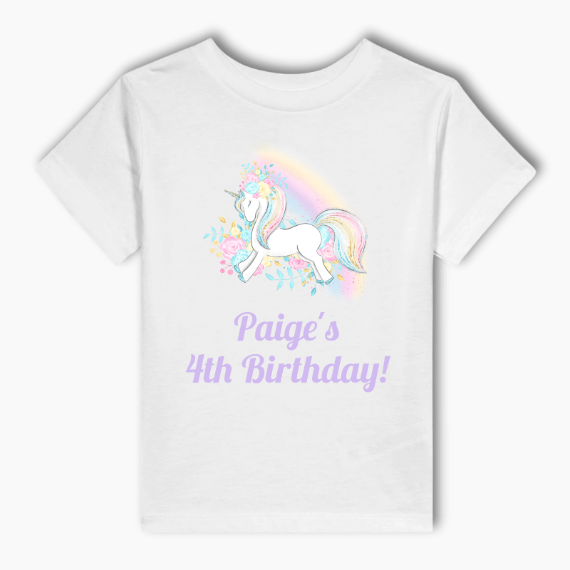 Personalised Magical Unicorn Party Kids T-Shirt