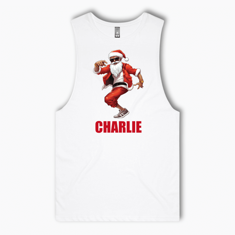 Personalised Christmas Tank Singlet with Name