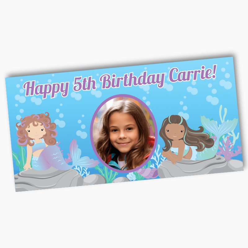 Personalised Mermaids Party Banners with Photo