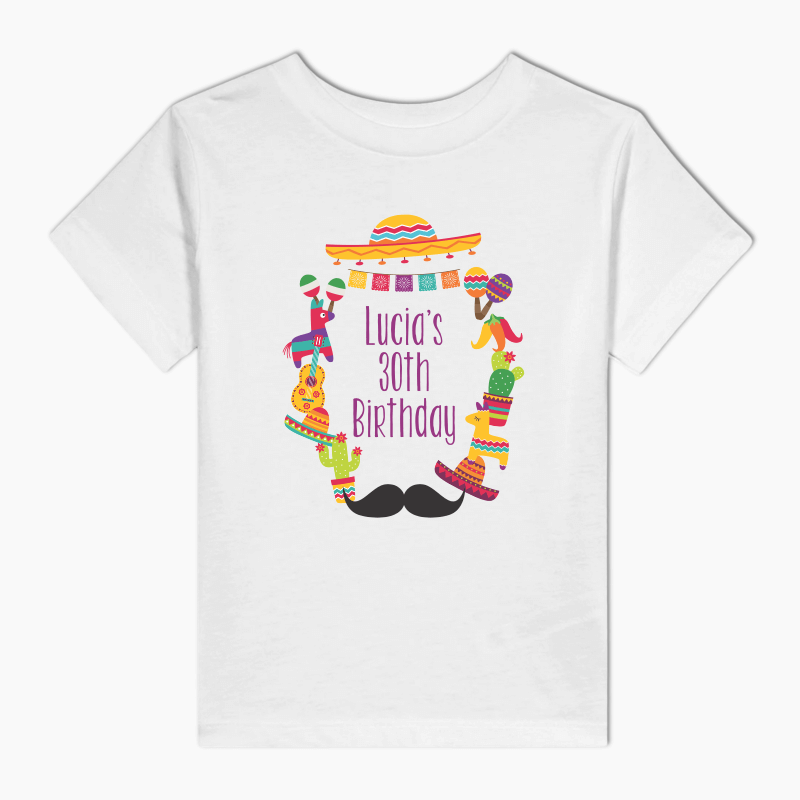 Personalised Mexican Fiesta Party Adults T-Shirt