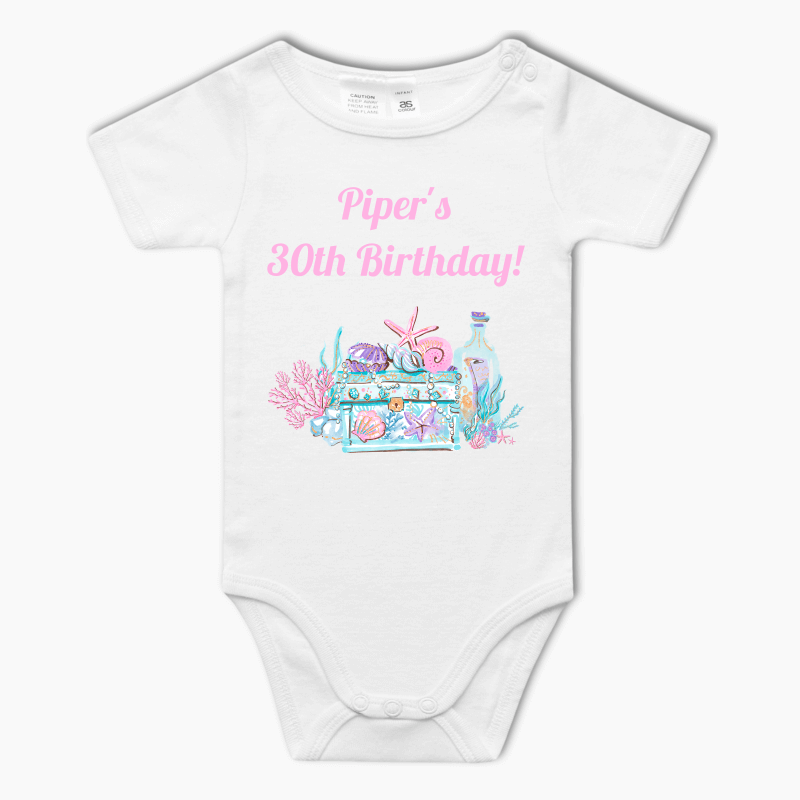 Personalised Ocean Treasure Baby One-Piece Romper