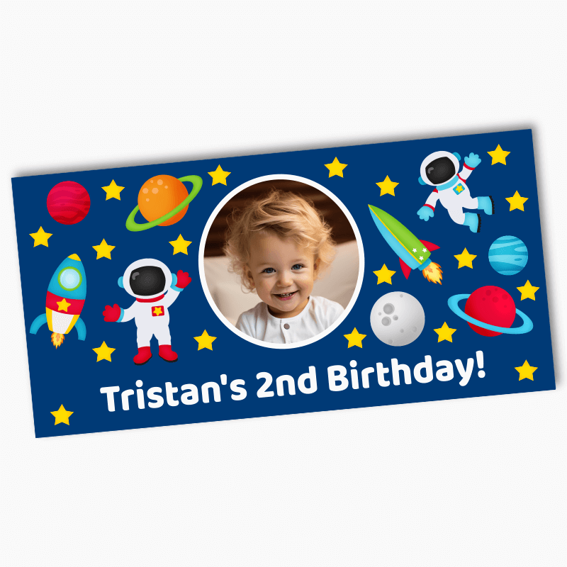 Personalised Outer Space Party Banners with Photo