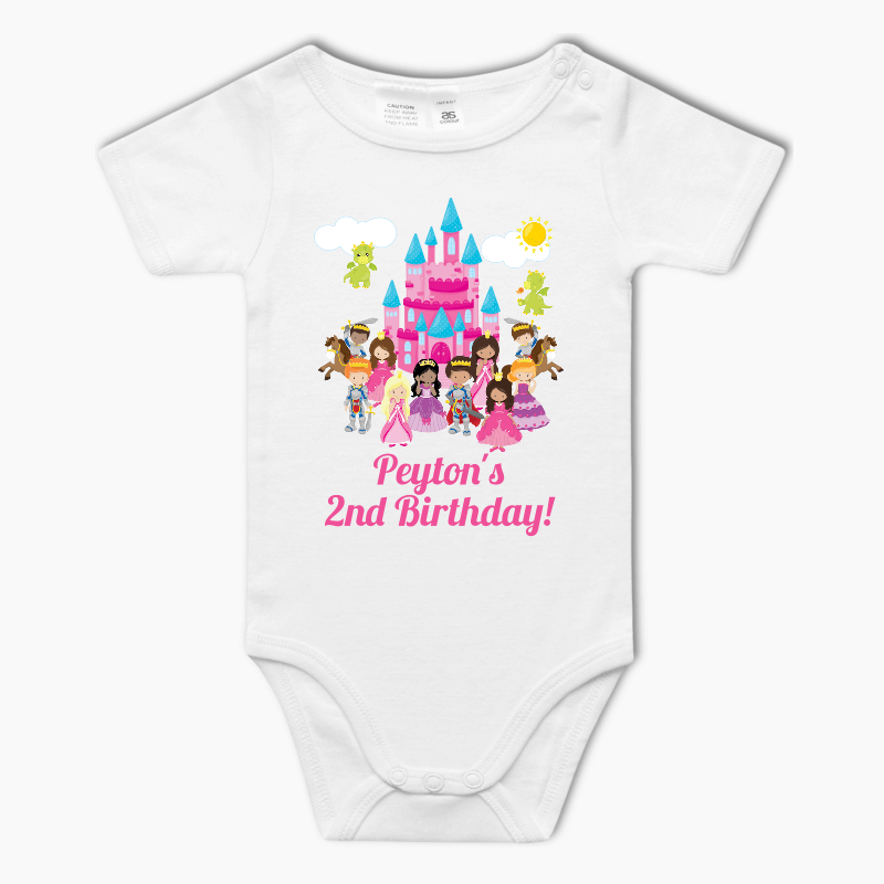 Personalised Fairytale Princess Baby One-Piece Romper