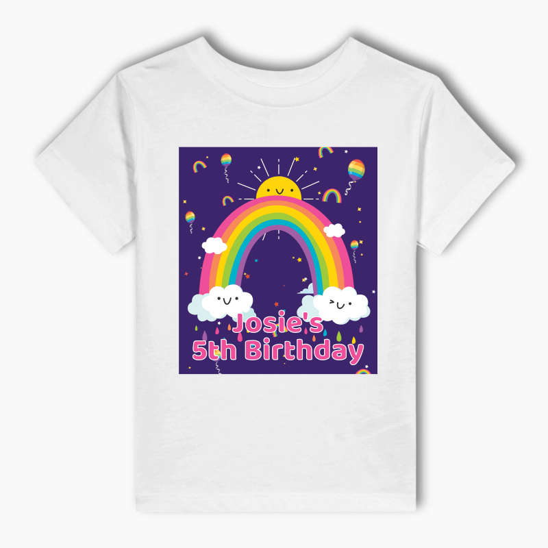 Personalised Rainbow Party T-Shirt