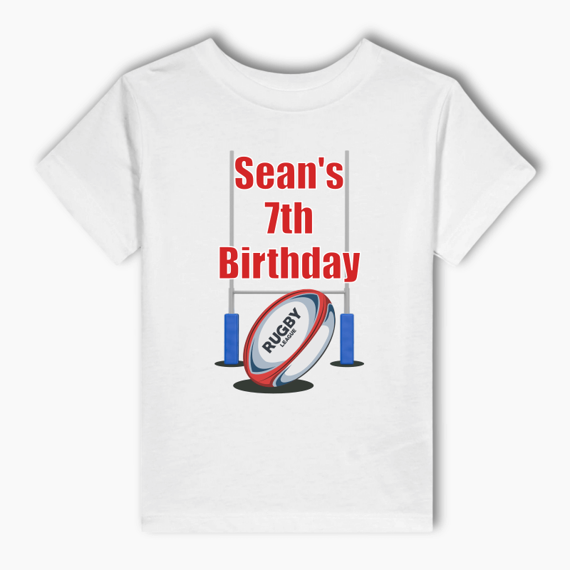 Personalised Rugby League Birthday Party Kids T-Shirt