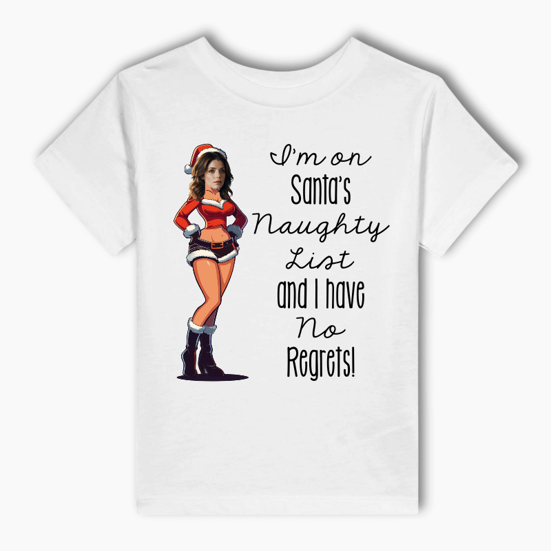 Personalised &#39;Santas Naughty List&#39; Photo T-Shirt