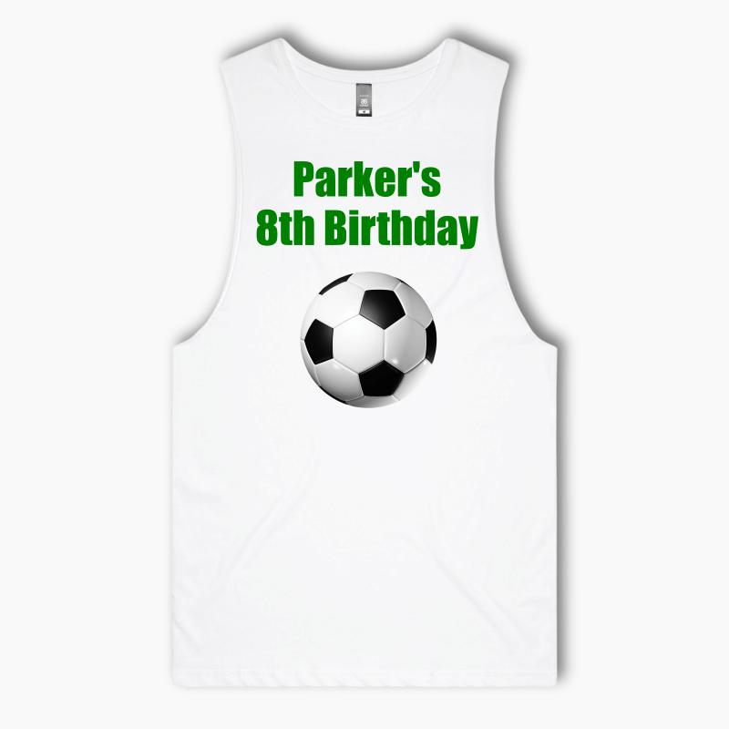 Personalised Soccer Party Tank Singlet