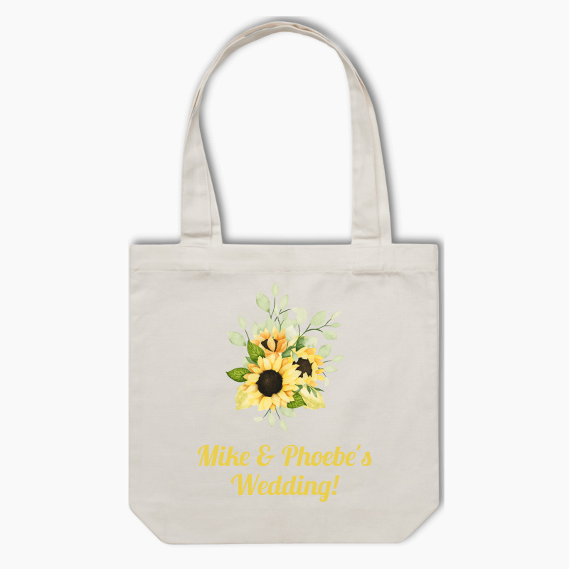 Personalised Sunflower Party Tote Bag