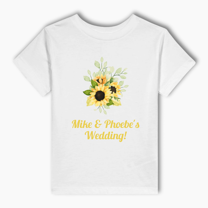 Personalised Sunflower Adults Party T-Shirt