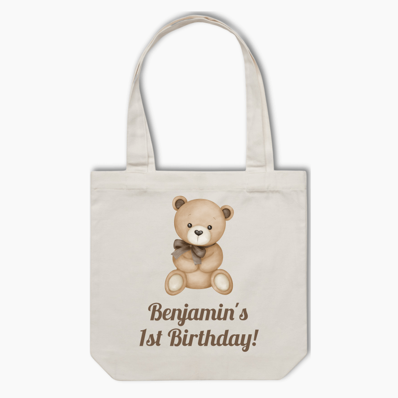 Personalised Teddy Bear Party Tote Bag